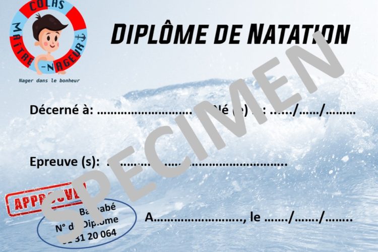Diplôme de natation